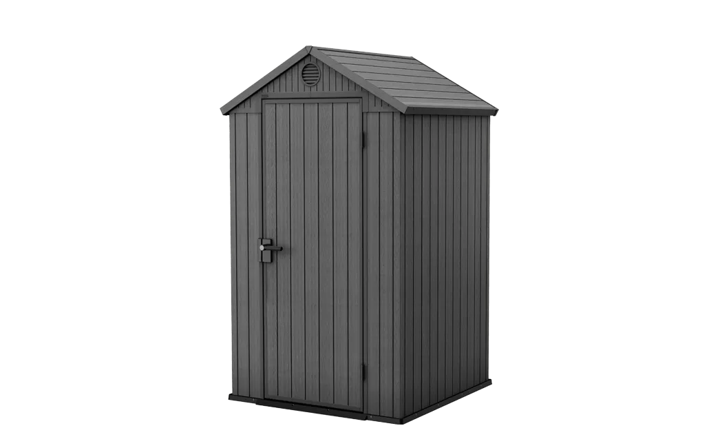 Keter 4x4 Darwin Resin Apex Shed - Grey