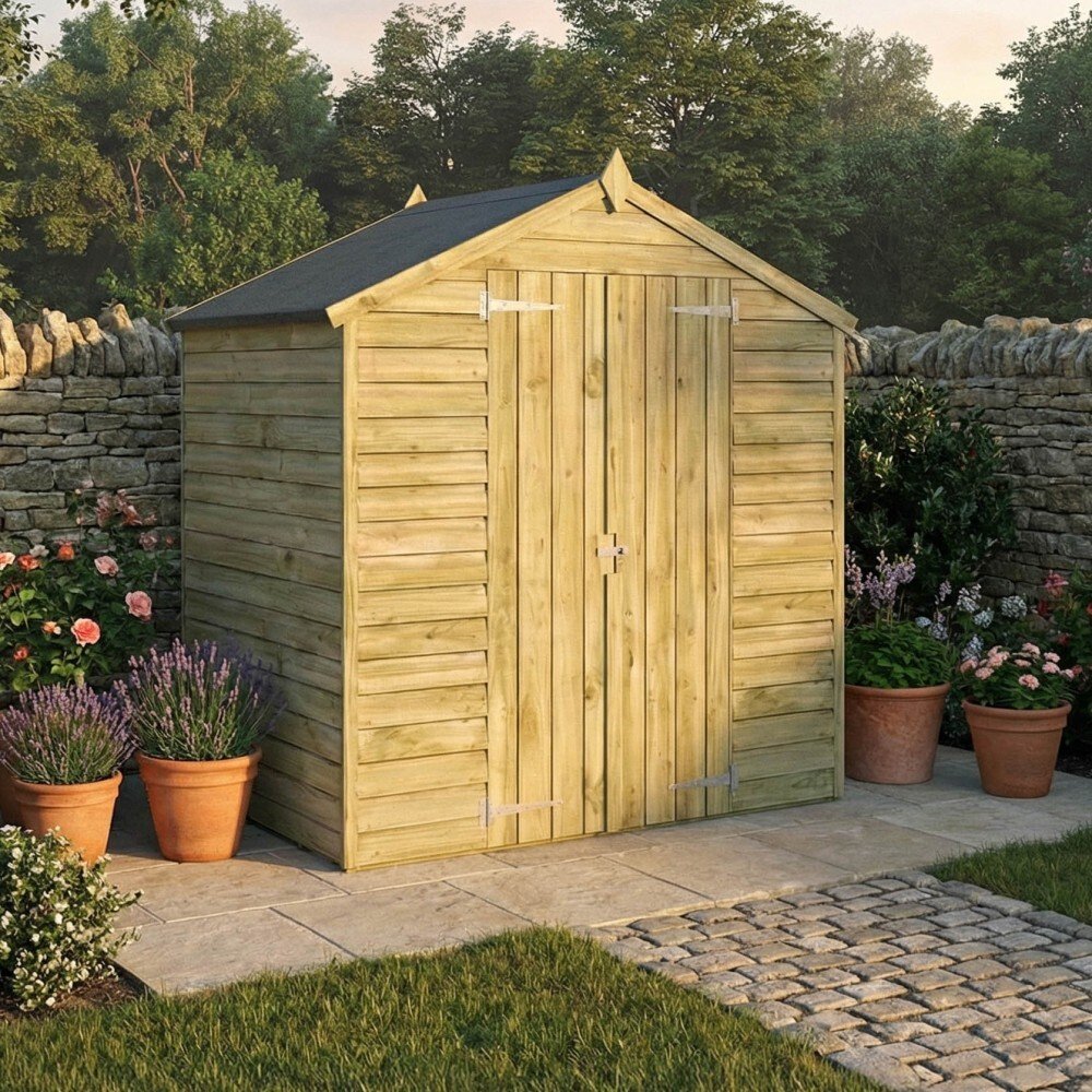 Mercia 4x6 Overlap Windowless Timber Apex Shed