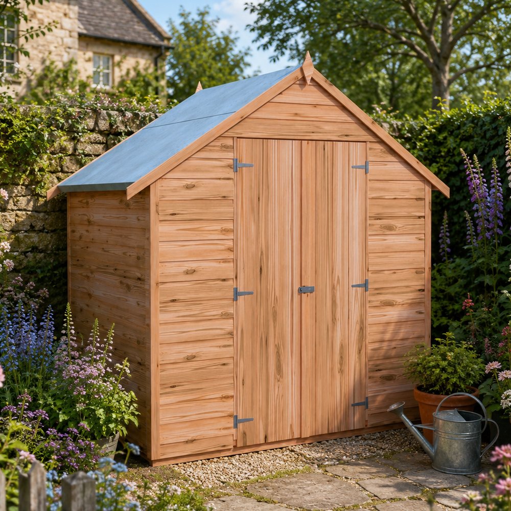 Shire 4x6 Value Overlap with Double Doors Timber Apex Shed