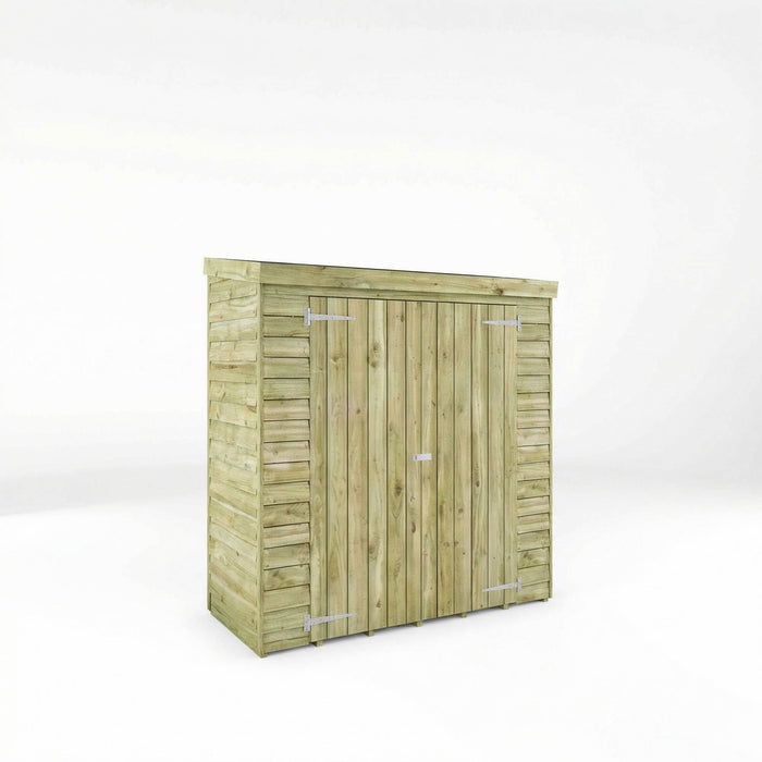 Waltons 6x2'6 Value Overlap Double Door Timber Pent Shed