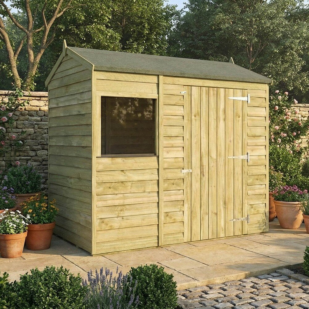 Mercia 6x4 Overlap Reverse Timber Reverse Apex Shed