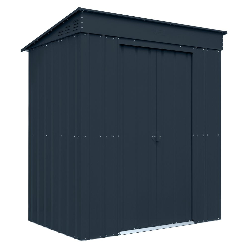 Globel 6x4 Galvanised Steel Pent Shed - Grey
