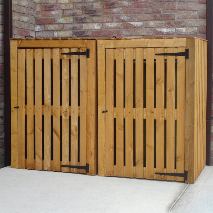 Shire 6x3 Double Wheelie Bin Timber Bin Store