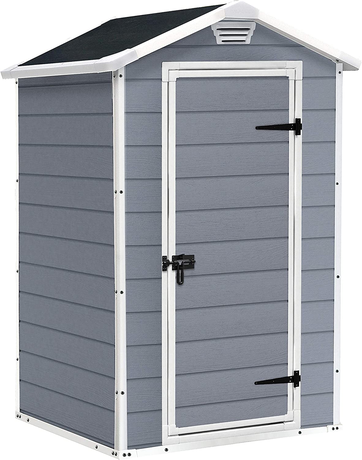 Keter 4x3 Manor Outdoor Resin Apex Shed - Grey