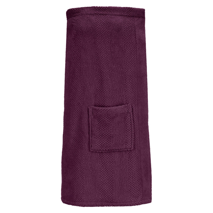 Damen-Saunakilt Vossen Sarina in Elderberry mit aufgesetzter Tasche