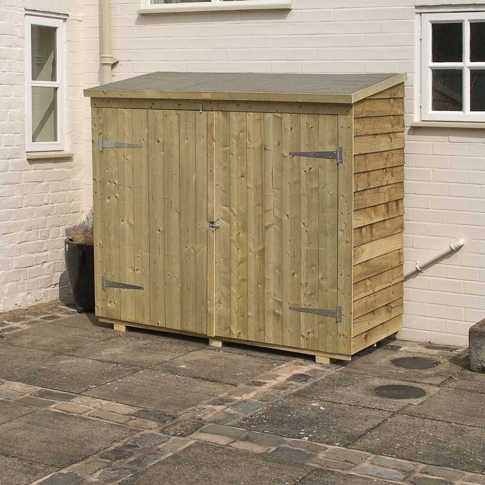 Rowlinson 6x3 Overlap Wall Bike Timber Pent Bike Store