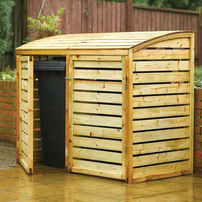 Rowlinson 5'1x2'8 Double Wheelie Bin Timber Bin Store
